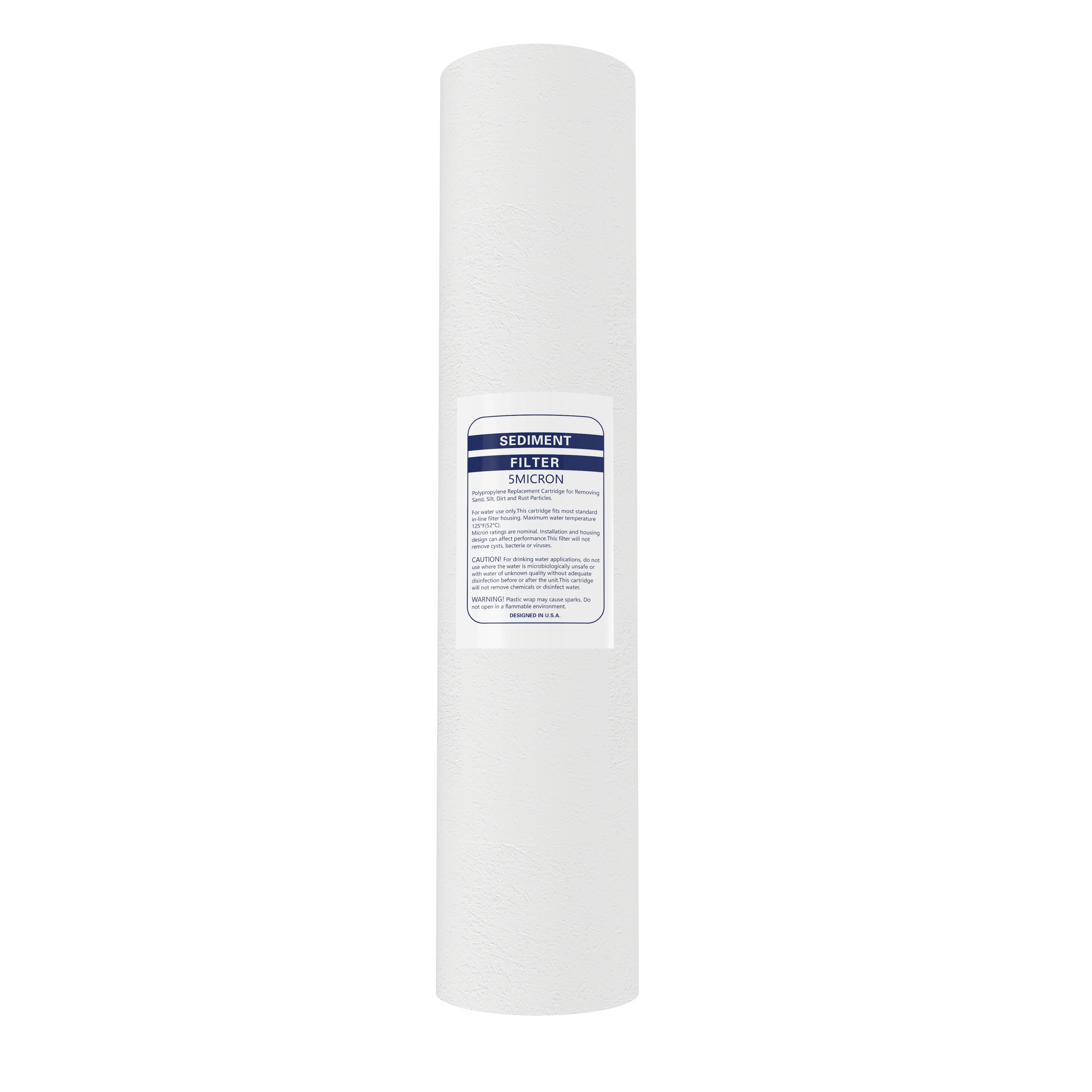 20" x 4.5" Big Blue Whole House Sediment Water Filter – 5 Micron Cartridge, Compatible with Pentek DGD-5005-20, AP810-2 & More