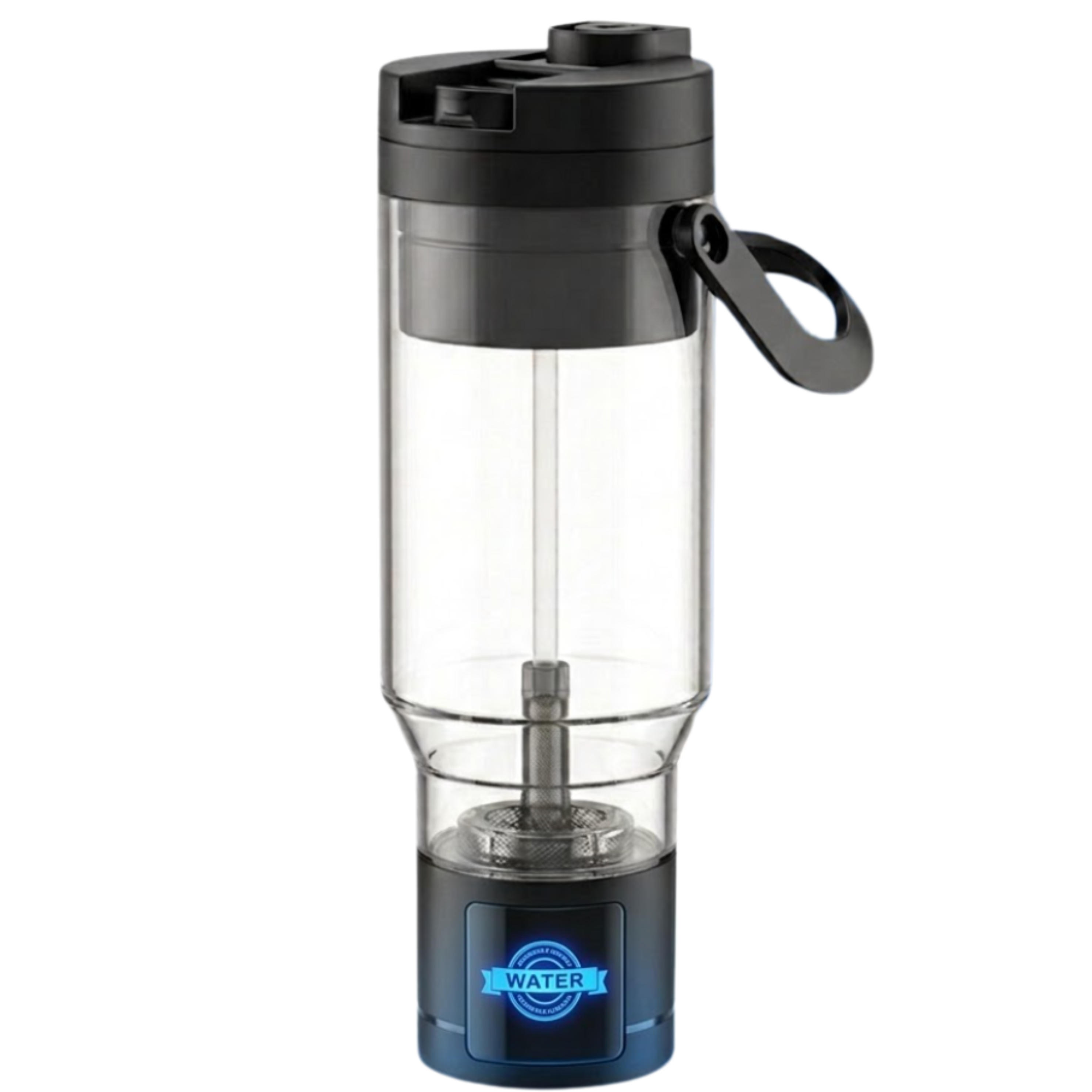 TRUE MARQET H2FILTER Premium Hydrogen Rich + Alkaline Water Bottle W Filter Straw | 3-in-1 Hydrogen Water Generator, Alkaline Water Creator, and Filter W Straw | Up to 3007 PPB H2 |750 mL