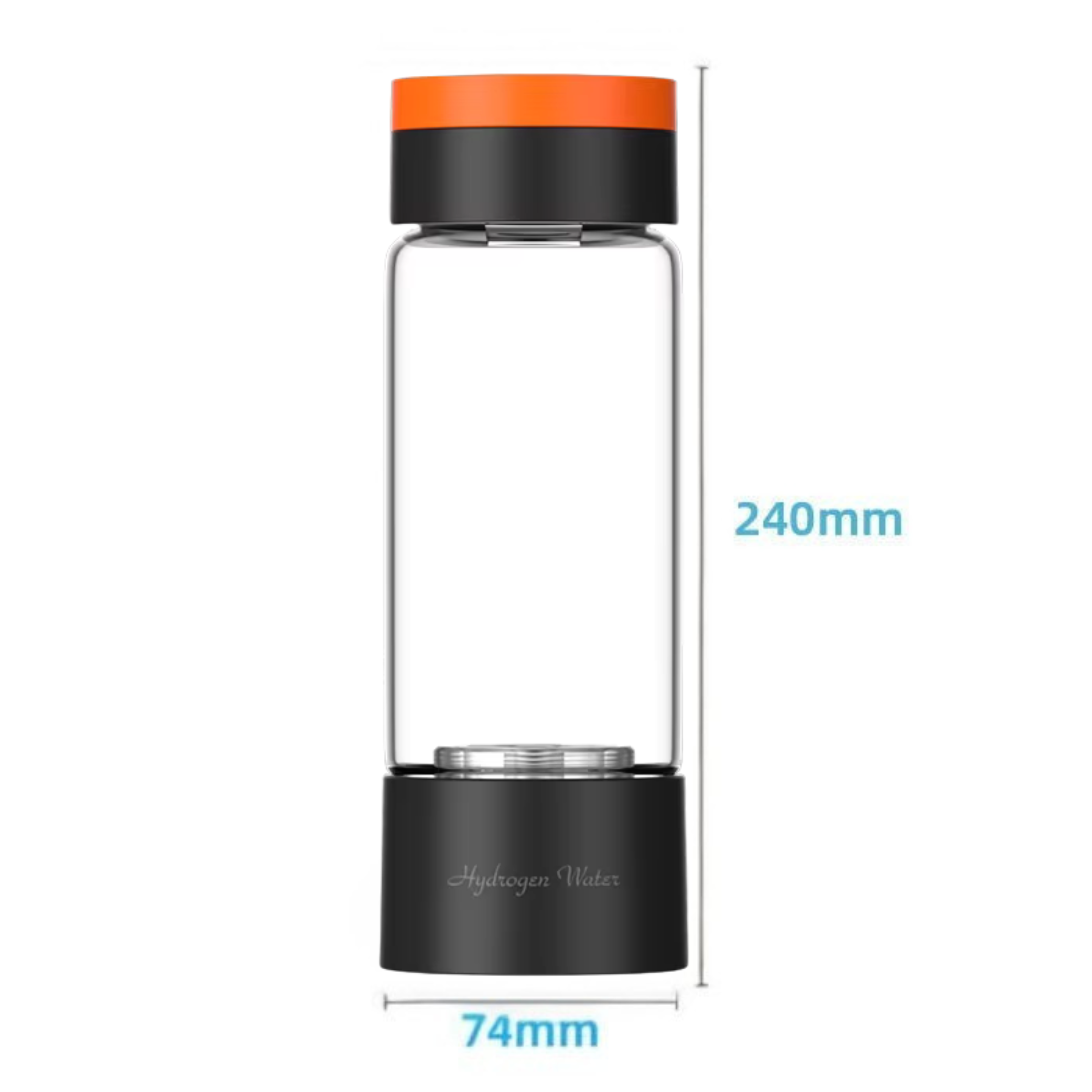 TRUE MARQET H2UV Premium Hydrogen Water Bottle With UV Sterilization – Up to 3003 PPB Molecular H2 | Leakproof Large Capacity 480 mL | Titanium + Platinum Electrodes