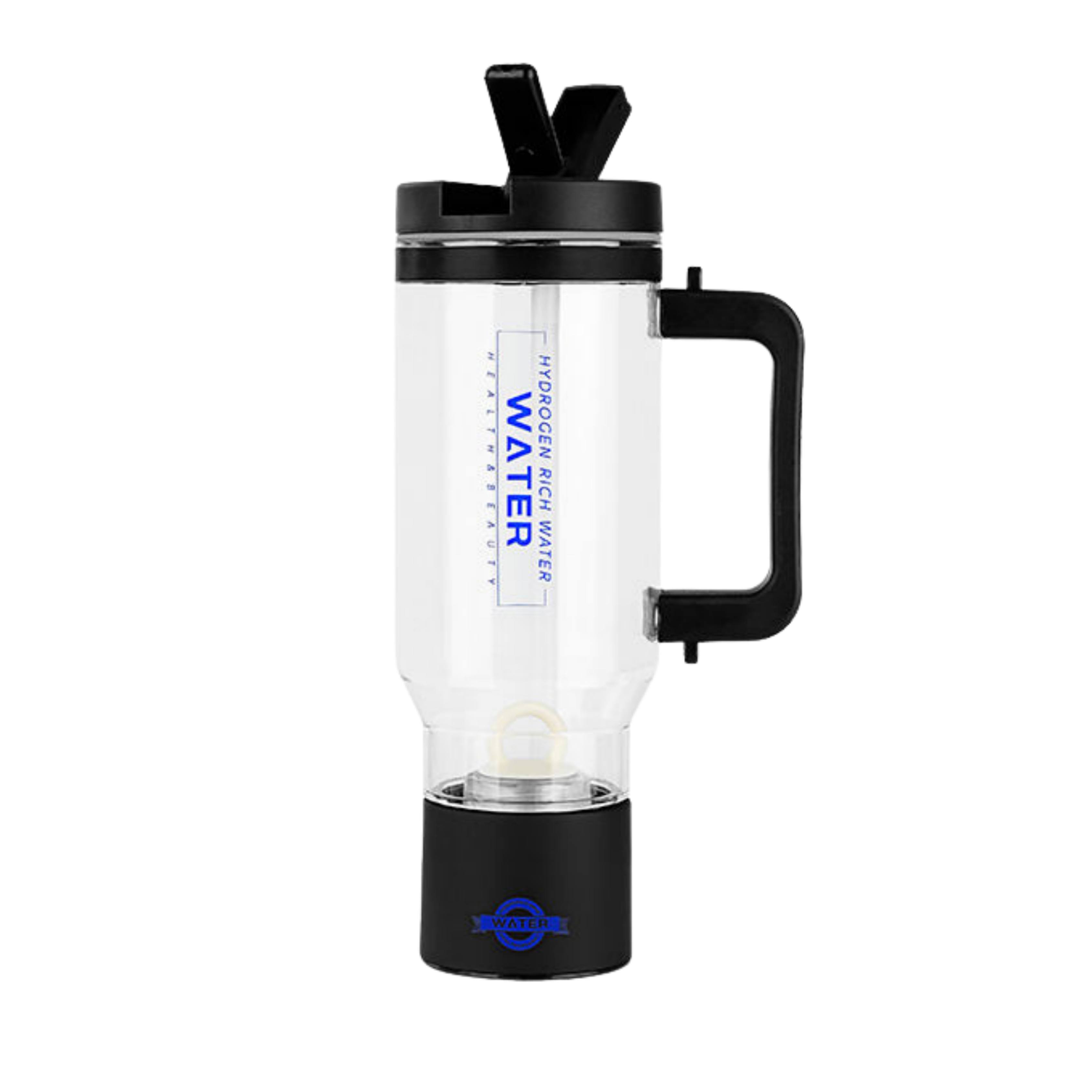 TRUE MARQET H2FLOW Hydrogen Water Bottle Tumbler – Up to 2000 PPB Molecular Hydrogen | Titanium/Platinum Electrodes | Leakproof Large Capacity 1000 mL | Rechargeable Portable Hydrogen Water Generator