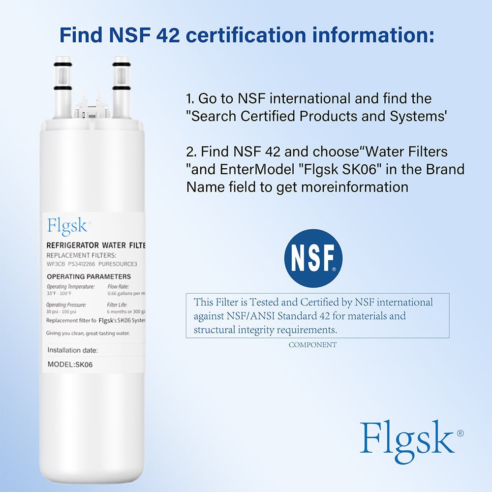 WF3CB Compatible Water Filter – Flgsk Replacement for Frigidaire WF3CB, Pure Source 3, WF425, 242069601