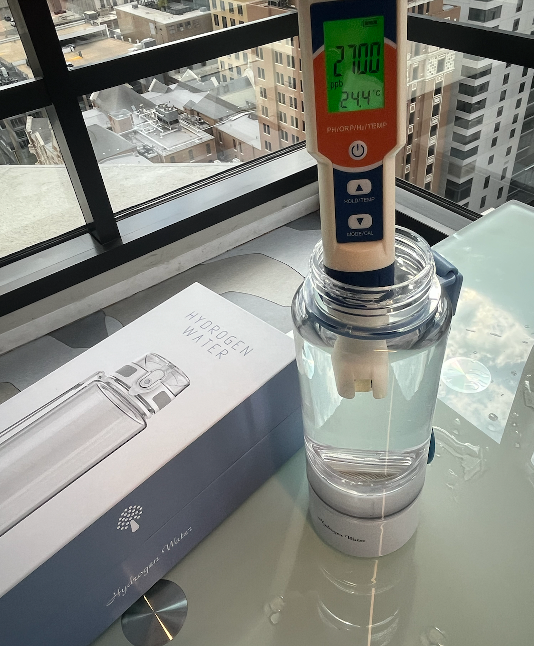 TRUE MARQET H2GO Premium Hydrogen Water Bottle Generator – Up to 3003 PPB Molecular H2 | Leakproof Large Capacity 450 mL |Titanium + Platinun Electrodes | Long Battery Life