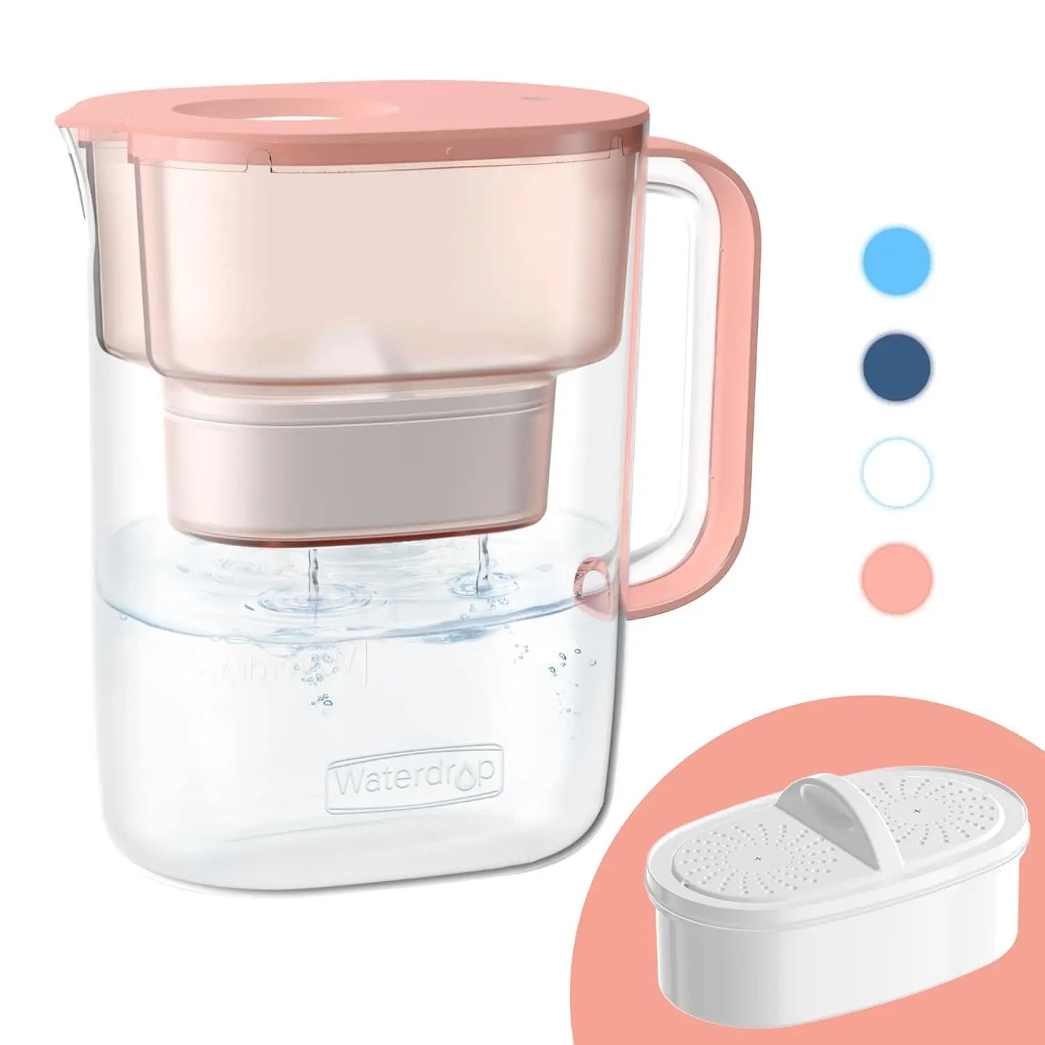 Waterdrop Water Filter Pitcher with Filter, 200-Gallon, 10-Cup, NSF Certified