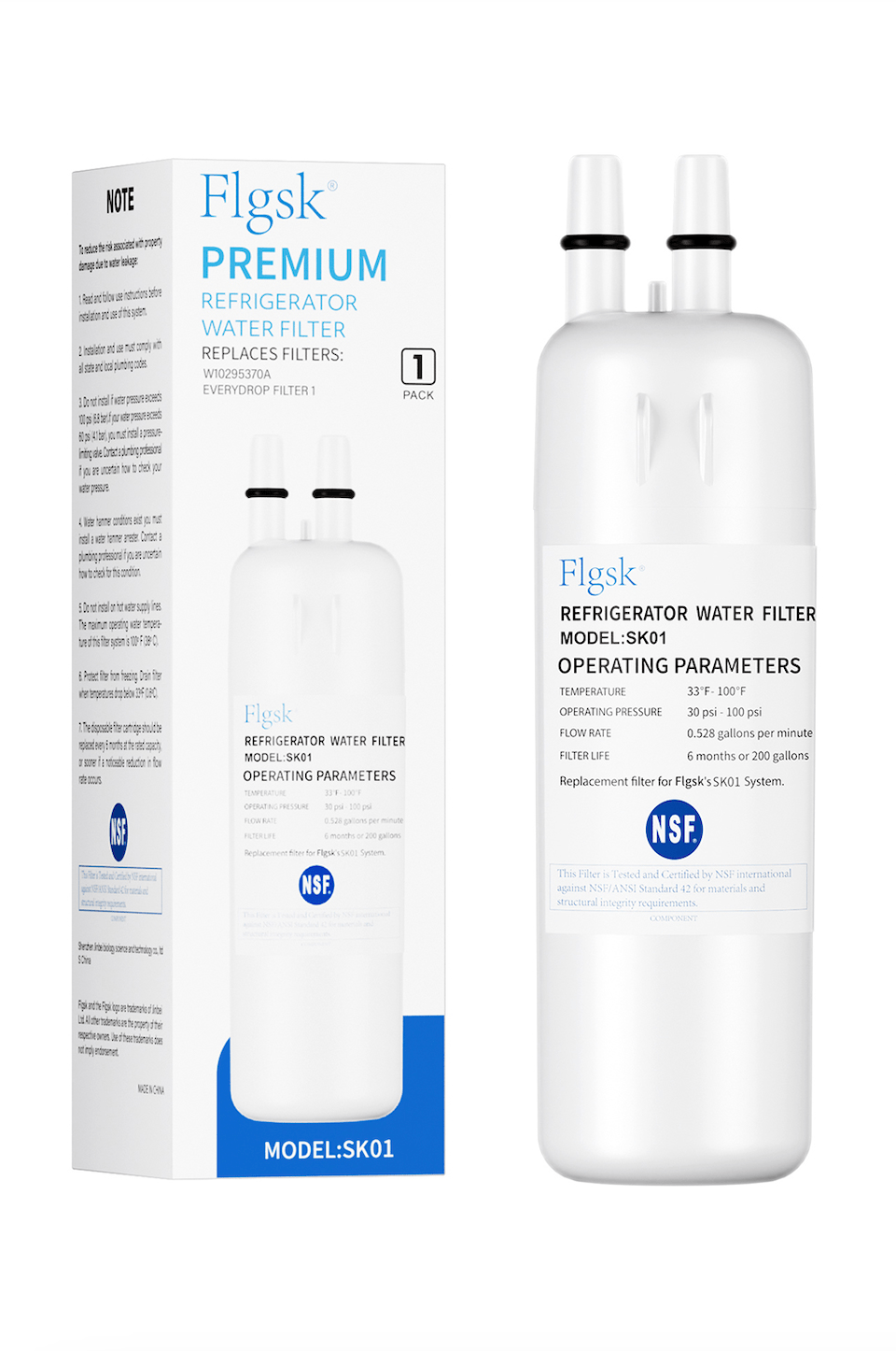 P8RFWB2L Compatible Water Filter - Replacement for Whirlpool® W10295370A, Kenmore® 46-9081, EDR1RXD1, and P4RFWB