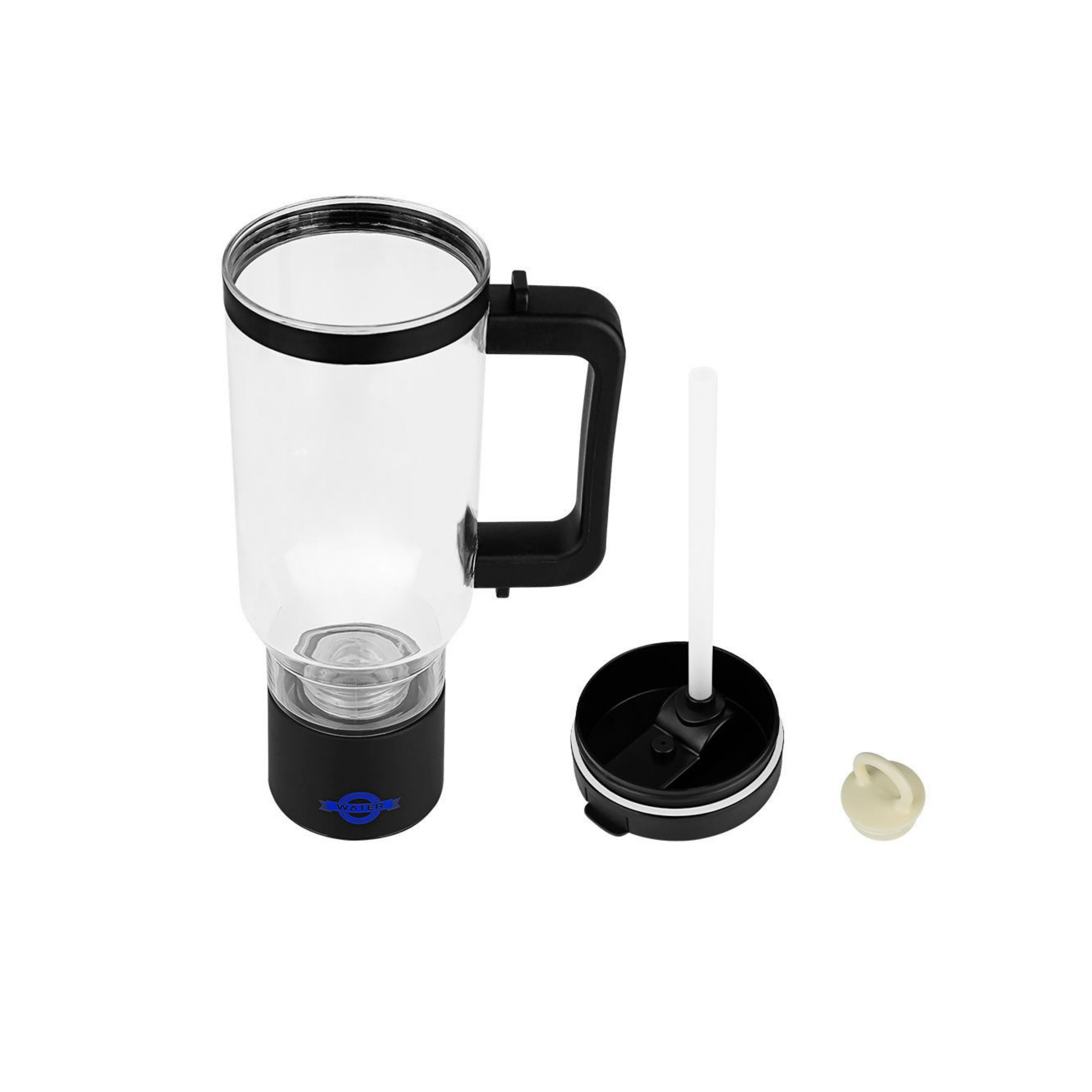 TRUE MARQET H2FLOW Premium Hydrogen Water Bottle Tumbler – Up to 3009 PPB Molecular H2 | Titanium/Platinum Electrodes | Leakproof Large Capacity 1000 mL | Rechargeable Portable Hydrogen Water Generator