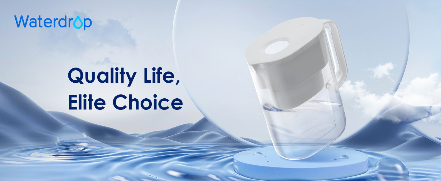 Waterdrop Water Filter Pitcher with Filter, 200-Gallon, 10-Cup, NSF Certified
