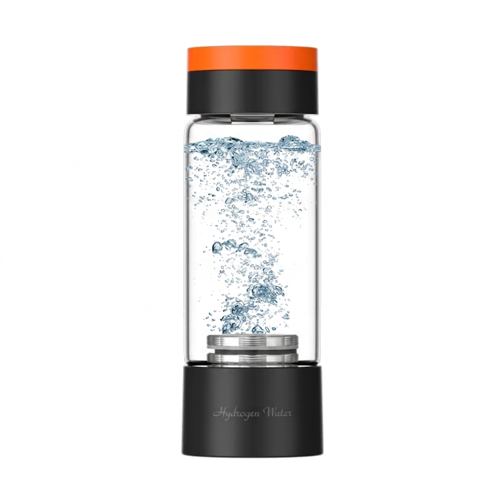TRUE MARQET H2UV Premium Hydrogen Water Bottle With UV Sterilization – Up to 3003 PPB Molecular H2 | Leakproof Large Capacity 480 mL | Titanium + Platinum Electrodes