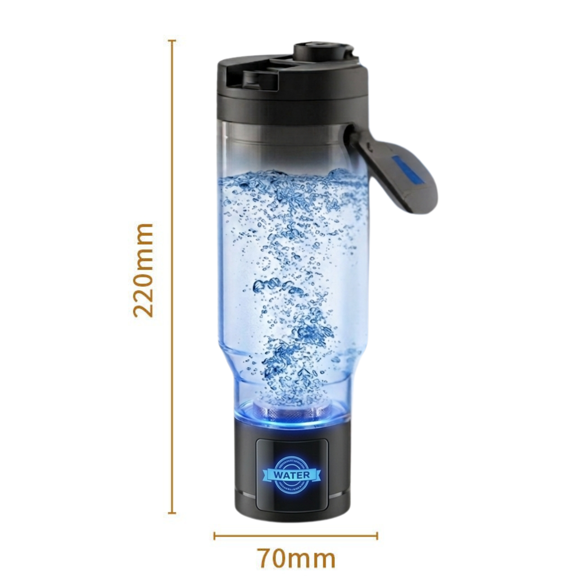 TRUE MARQET H2FILTER Premium Hydrogen Rich + Alkaline Water Bottle W Filter Straw | 3-in-1 Hydrogen Water Generator, Alkaline Water Creator, and Filter W Straw | Up to 3007 PPB H2 |750 mL