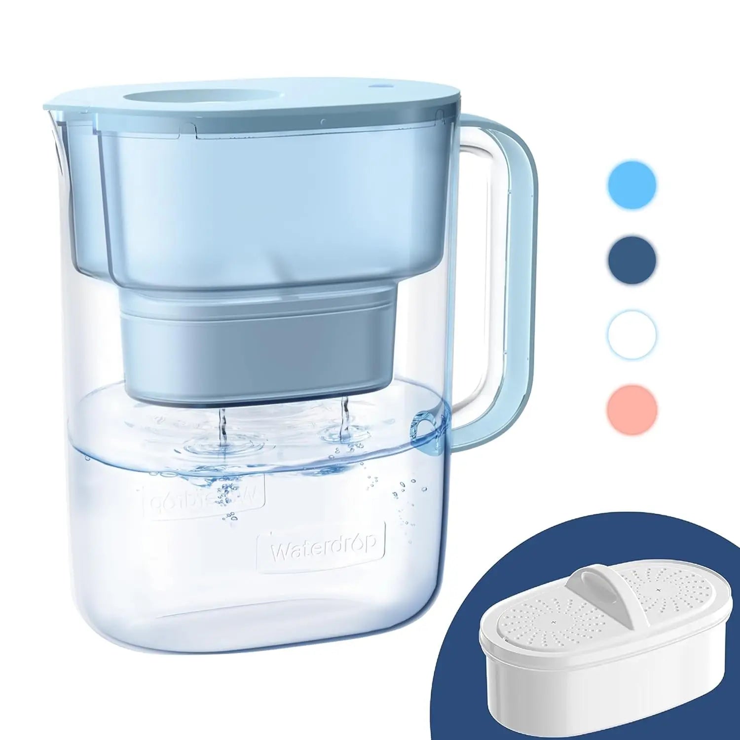 Waterdrop Water Filter Pitcher with Filter, 200-Gallon, 10-Cup, NSF Certified