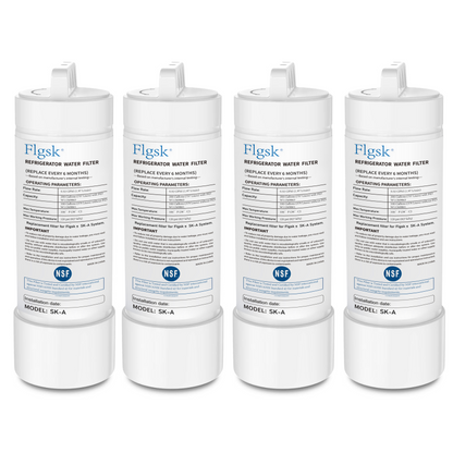 4-pack of EDRARXD1 compatible refrigerator water filters by Flgsk – Everydrop Filter A replacements

