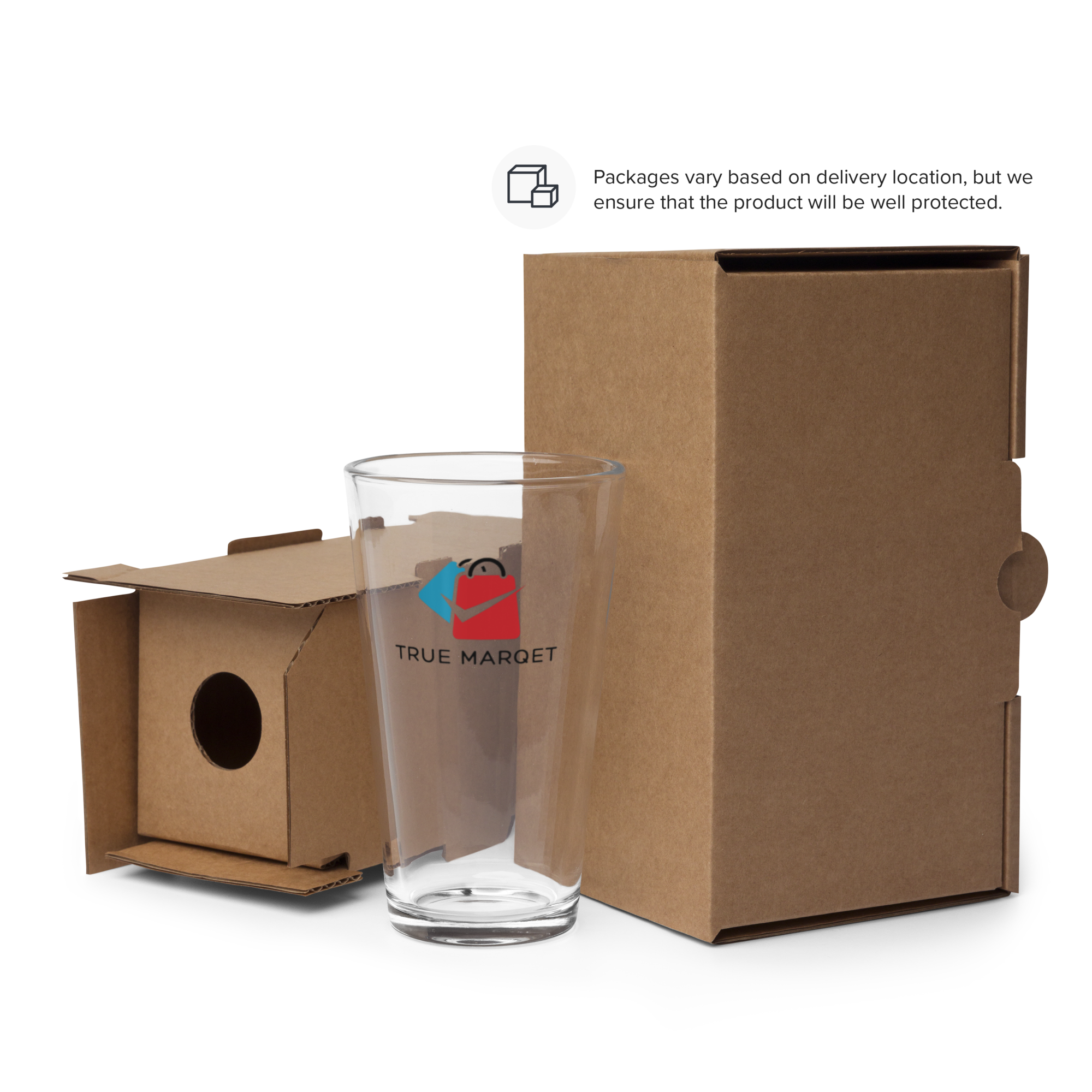 True Marqet 16 Oz Pint Glass