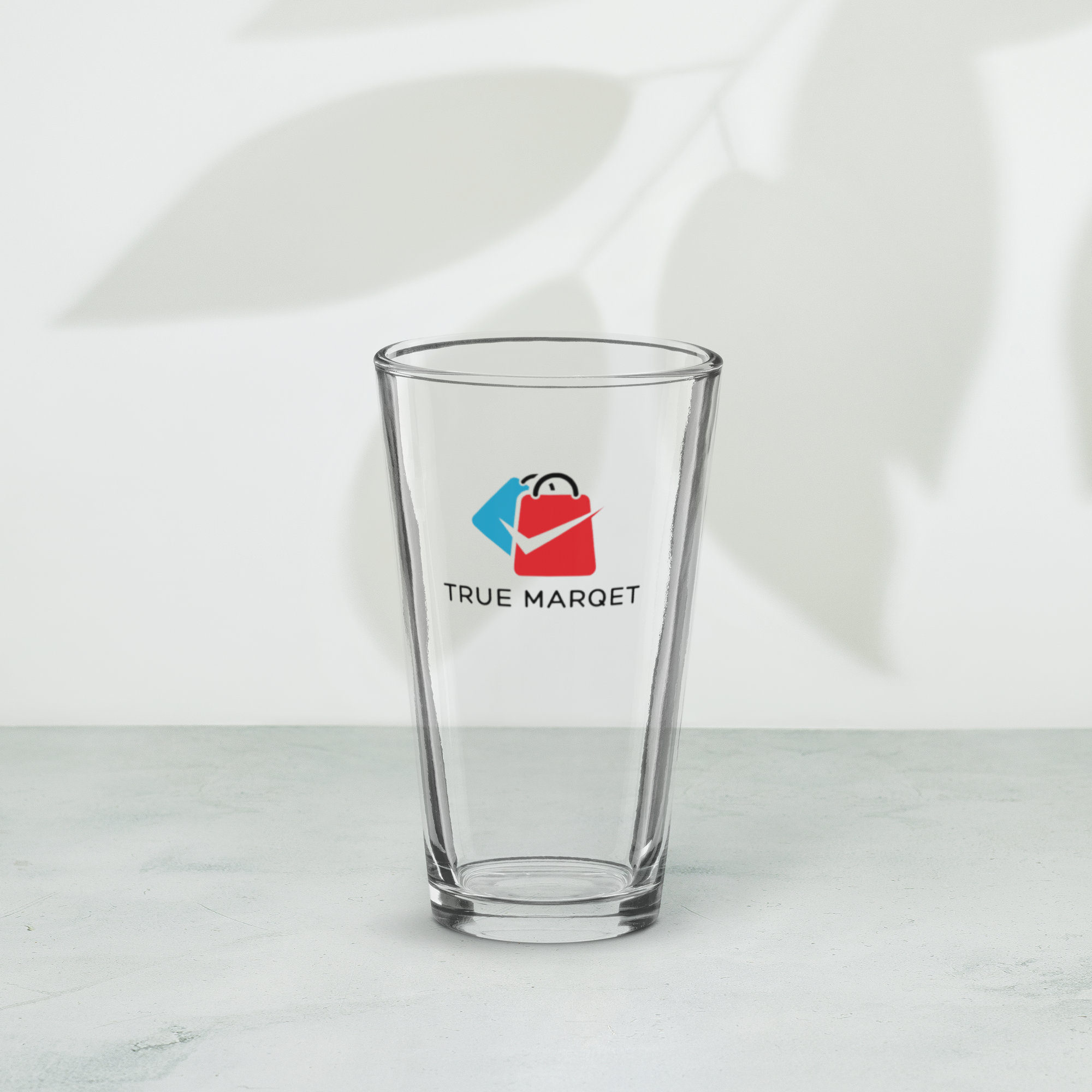 True Marqet 16 Oz Pint Glass