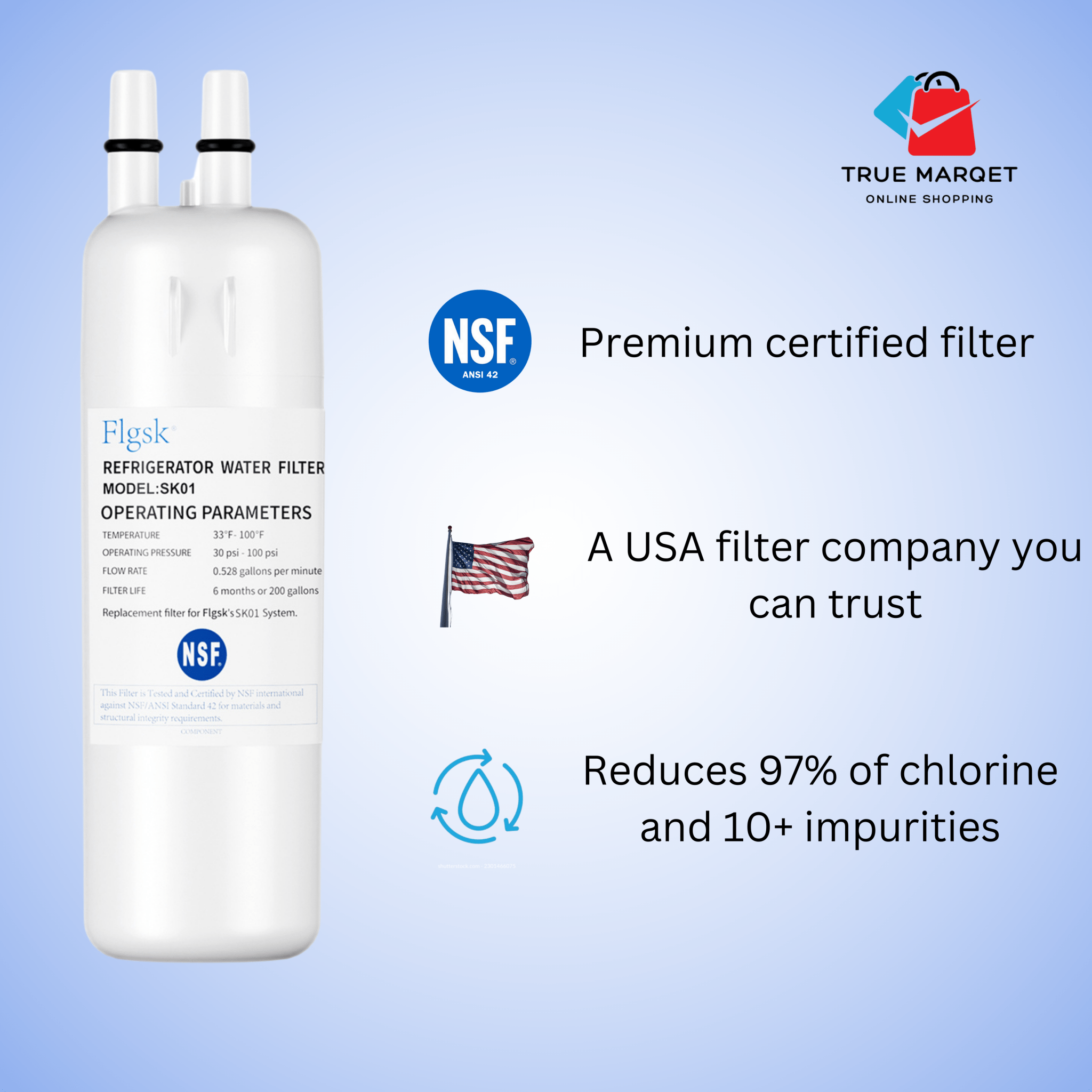 P8RFWB2L Compatible Water Filter - Replacement for Whirlpool® W10295370A, Kenmore® 46-9081, EDR1RXD1, and P4RFWB