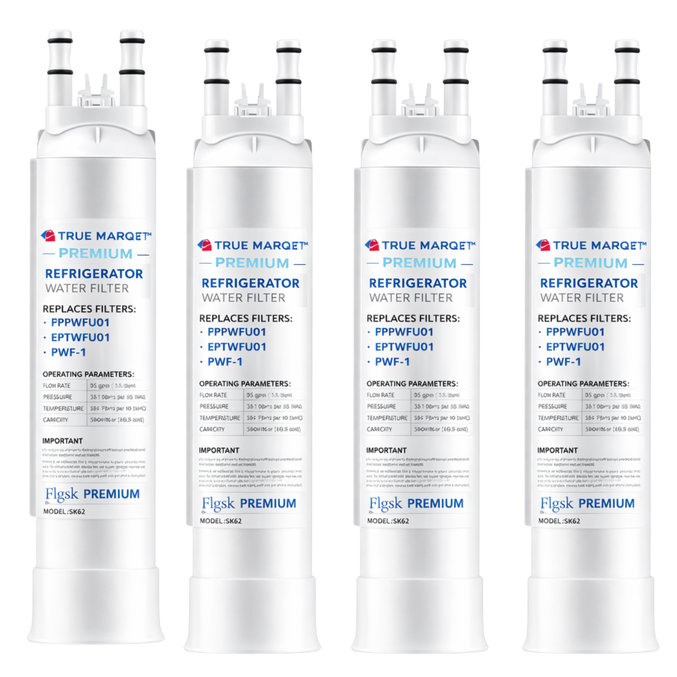 Premium Replacement for Frigidaire FPPWFU01, PWF1, Electrolux EPPWFU01 Refrigerator Water Filters –  Fits Frigidaire Gallery, Electrolux, PurePour, and More.